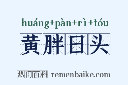 黄胖日头是什么意思的图片